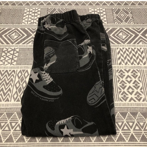 A Bathing Ape Bape Bapestas Sweatpants Size Medium - Picture 1 of 7